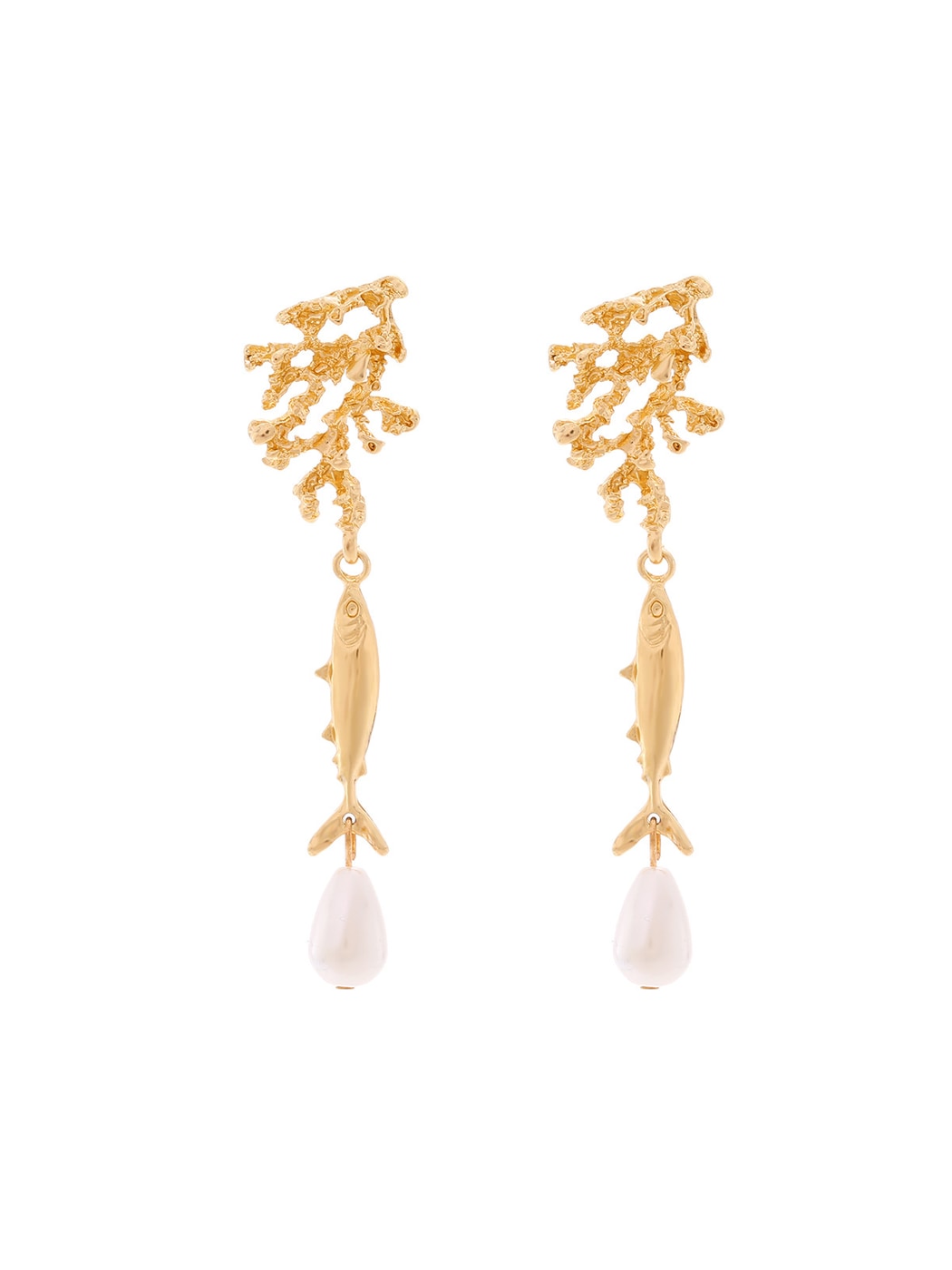 Earedge - Ocean-Inspired Fish Teardrop Drop Earrings