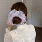 Gifty - Embroidered Floral Mesh Polyester Scrunchie