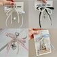 Keypus - Beaded Bow Heart Pendant Bag Charm Keychain