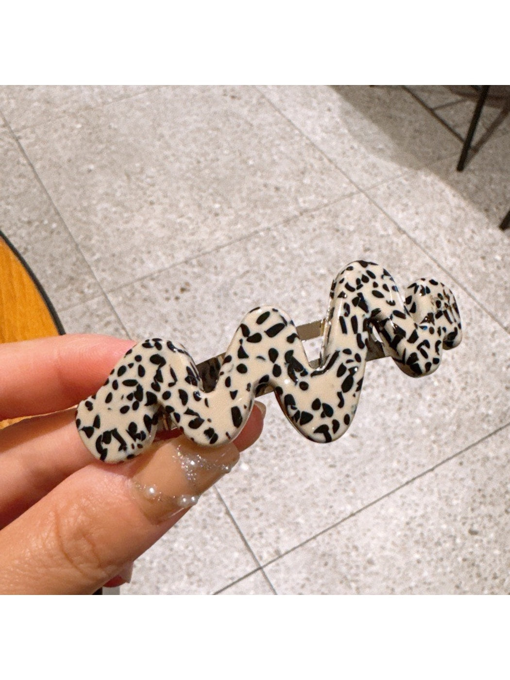 Beau - Geometric Wave Acetate Fiber French Barrette