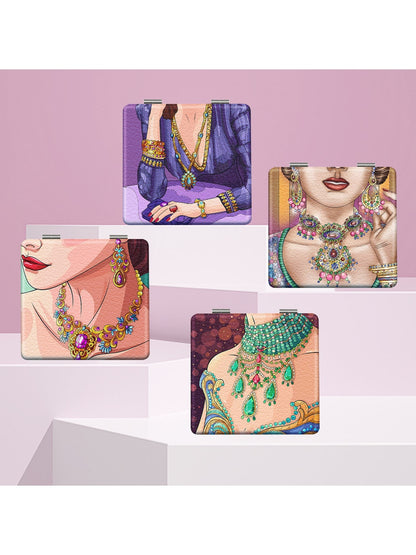 Mirroray - Portrait Print Foldable Makeup Mirror