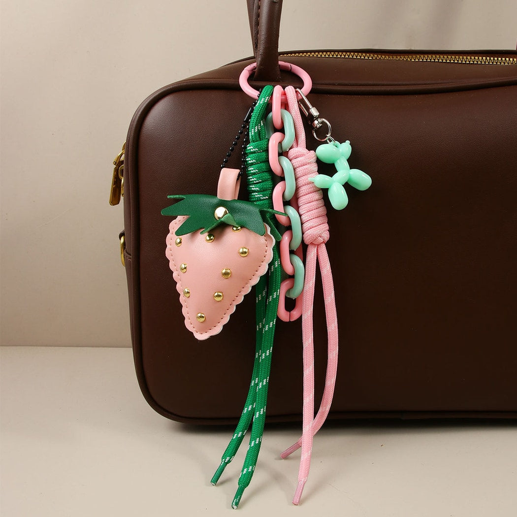 Keypus - Strawberry Chain Cord Keychain Bag Charm