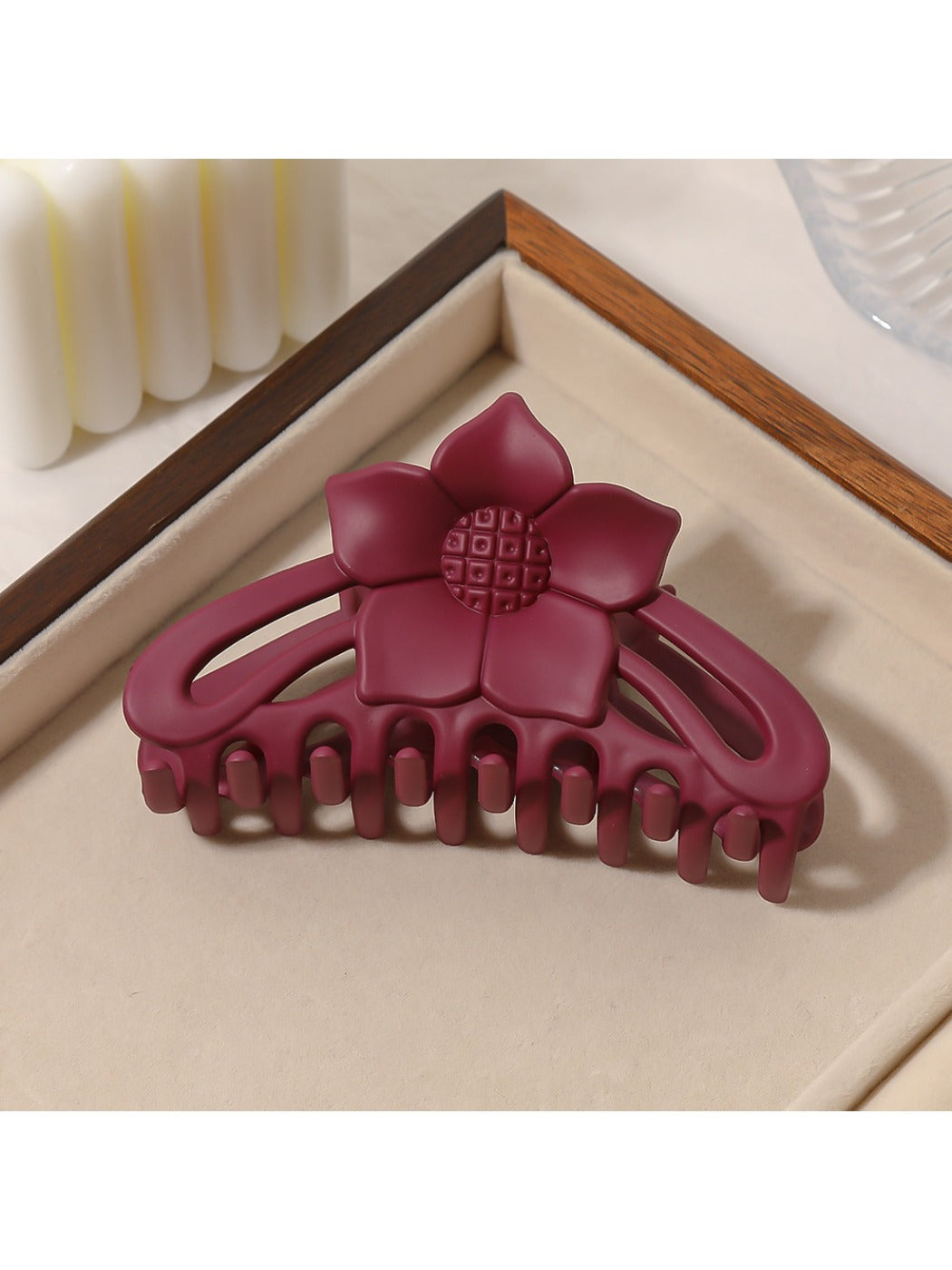 Beau - Matte Textured Flower Hair Clip