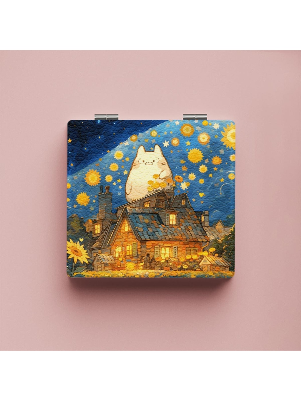 Mirroray - Landscape Painting Theme Printed Folding Mirror