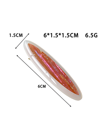 Beau - Pointed Ends Ring Accent Duckbill Hair Clip