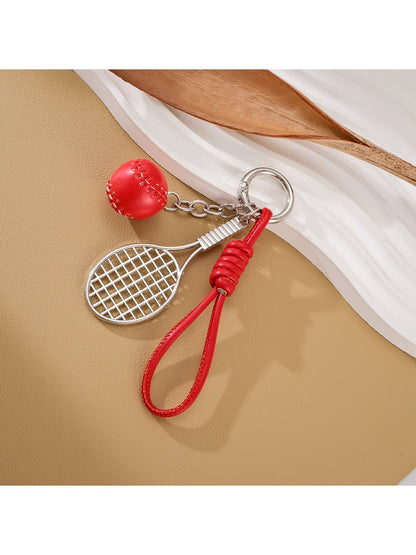 Keypus - Mini Tennis Racket Ball Detail Keychain