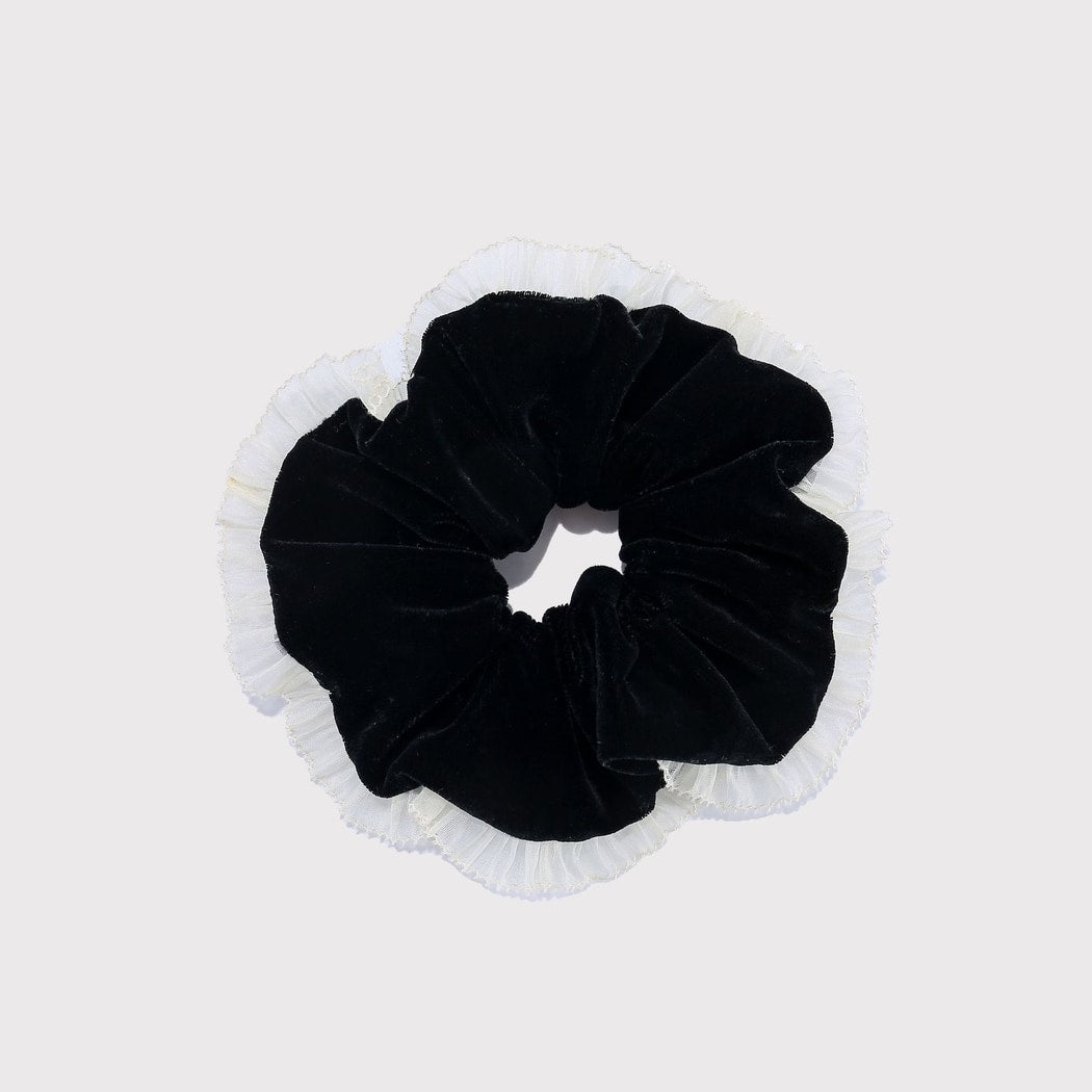 Gifty - Elegant Muted Ruffle Trim Scrunchie