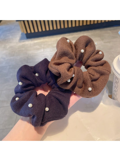 Gifty - Fall Winter Crinkle Bead Scrunchie