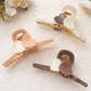 Beau - Dainty Interlocking Hearts Hair Claw Clip