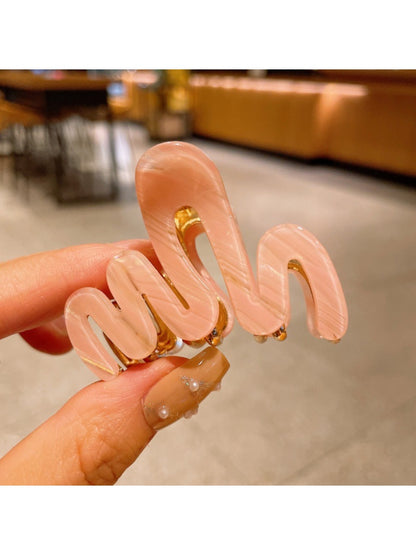 Beau - Elegant Wave Patterned Hair Claw Clip