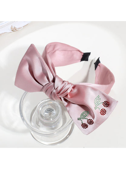 Gifty - Minimalist Cherry Detail Bow Knot Headband
