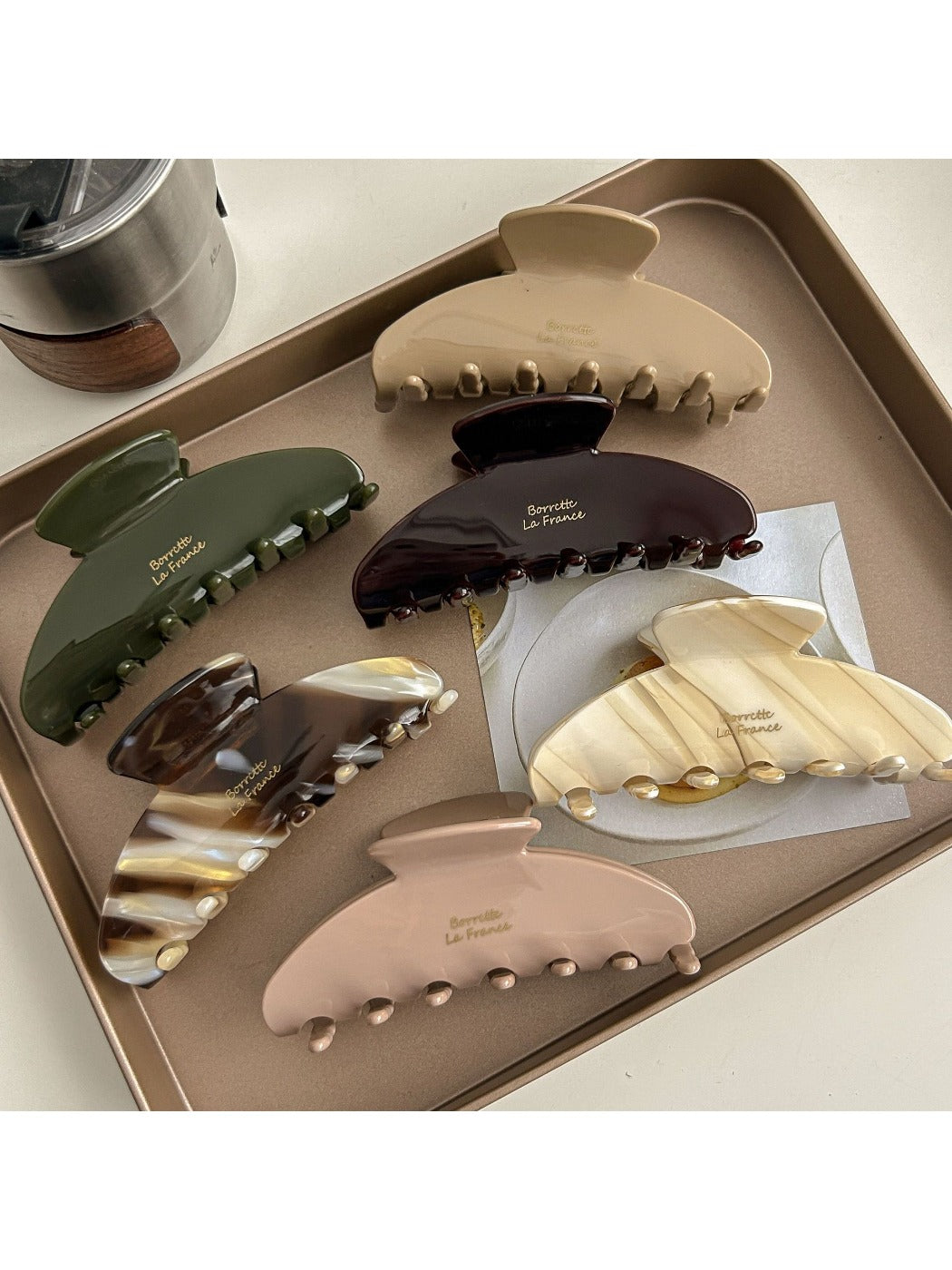 Beau - Dark Fall Winter Hair Claw Clips