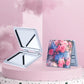 Mirroray - Textured Floral Print Folding Makeup Mirror