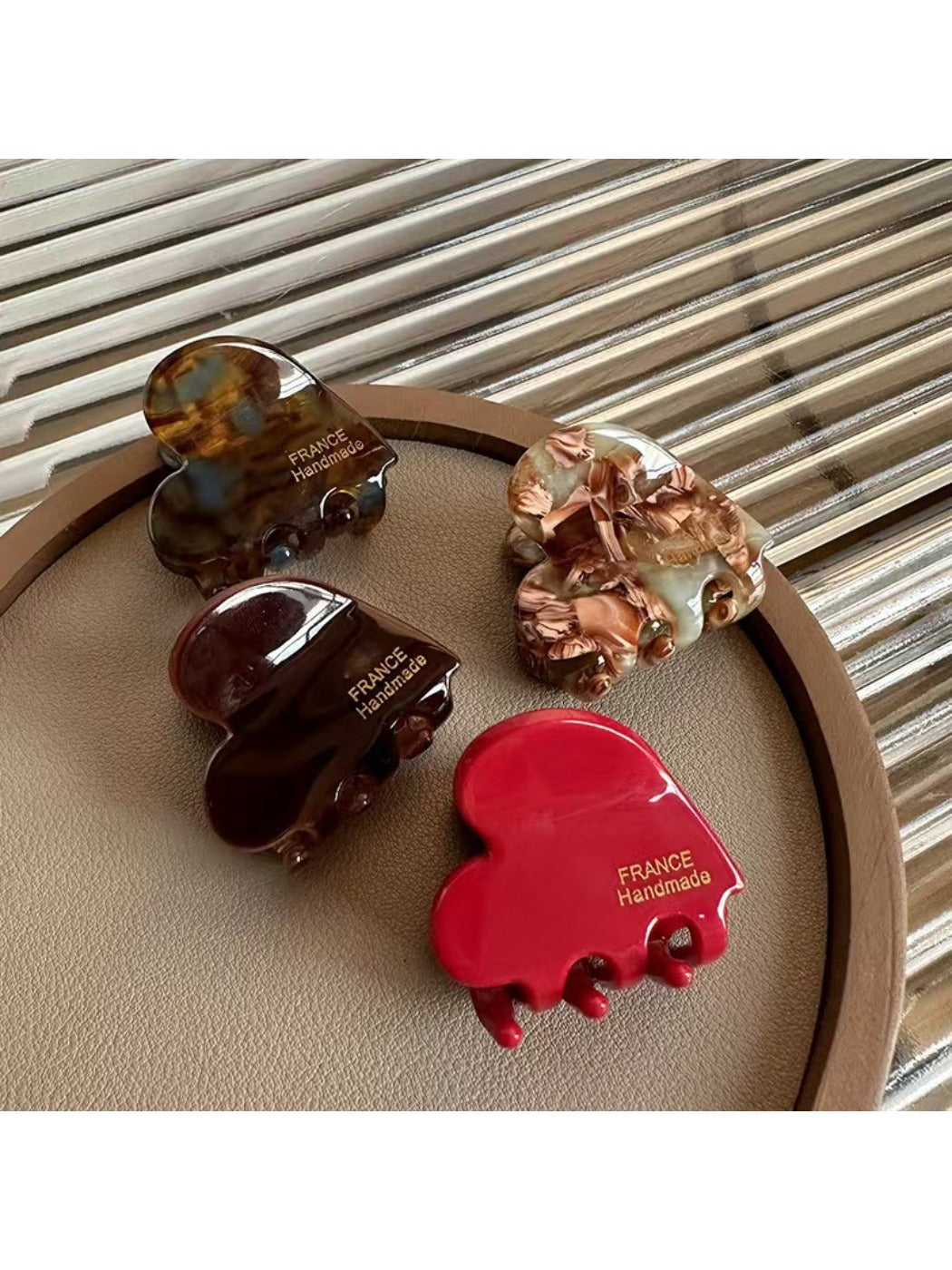 Beau - Minimalist Heart Shaped Acetate Hair Clip