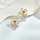 Earedge - Five Petal Floral Drop Earrings