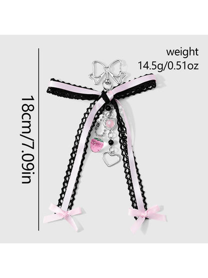 Keypus - Sweet Lace Ribbon Bow Key Ring Accessory Keychain