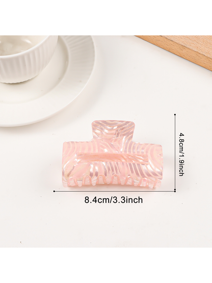Beau - Rectangular Vintage Style Acrylic Claw Clip