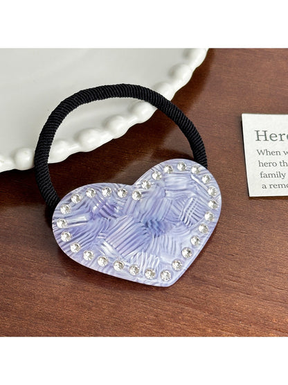 Gifty-Heart Acetate Hair Clip Ponytail Holder Edge Clip