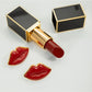 Earedge - Red Lip-Shaped Earrings