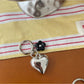 Keypus - Alloy Heart and Flower Bag Hanging Keychain