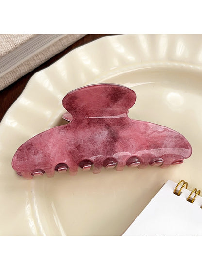 Top view of Beau trendy pink ombre hair claw clip showing smooth finish