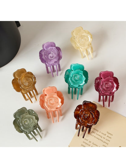 Beau - Rose Shape Plastic Hair Clip