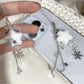 Keypus - Alloy Glass Star Snowflake Christmas Keychain