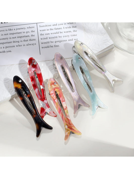 Beau - Acrylic Alloy Fish Shape Bangs Hair Clip