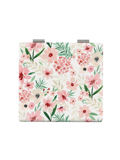 Mirroray - Floral Print Foldable Pocket Makeup Mirror