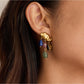 Earedge - Colorful Cloud Shaped Tassel Earrings
