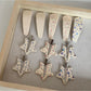 Beau - Oval Star Shaped Floral Print Hair Clip
