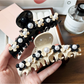 Beau - Flower Accent Ring Shape Acetate Claw Clip