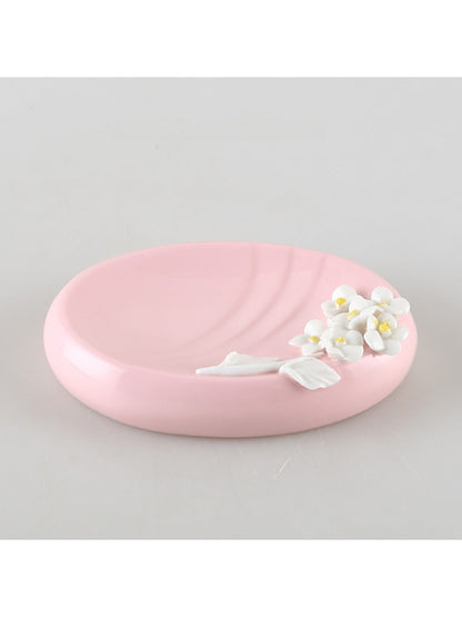 Rowa - Flower-Shaped Oval Ceramic Soap Dish – Elegant and Functional