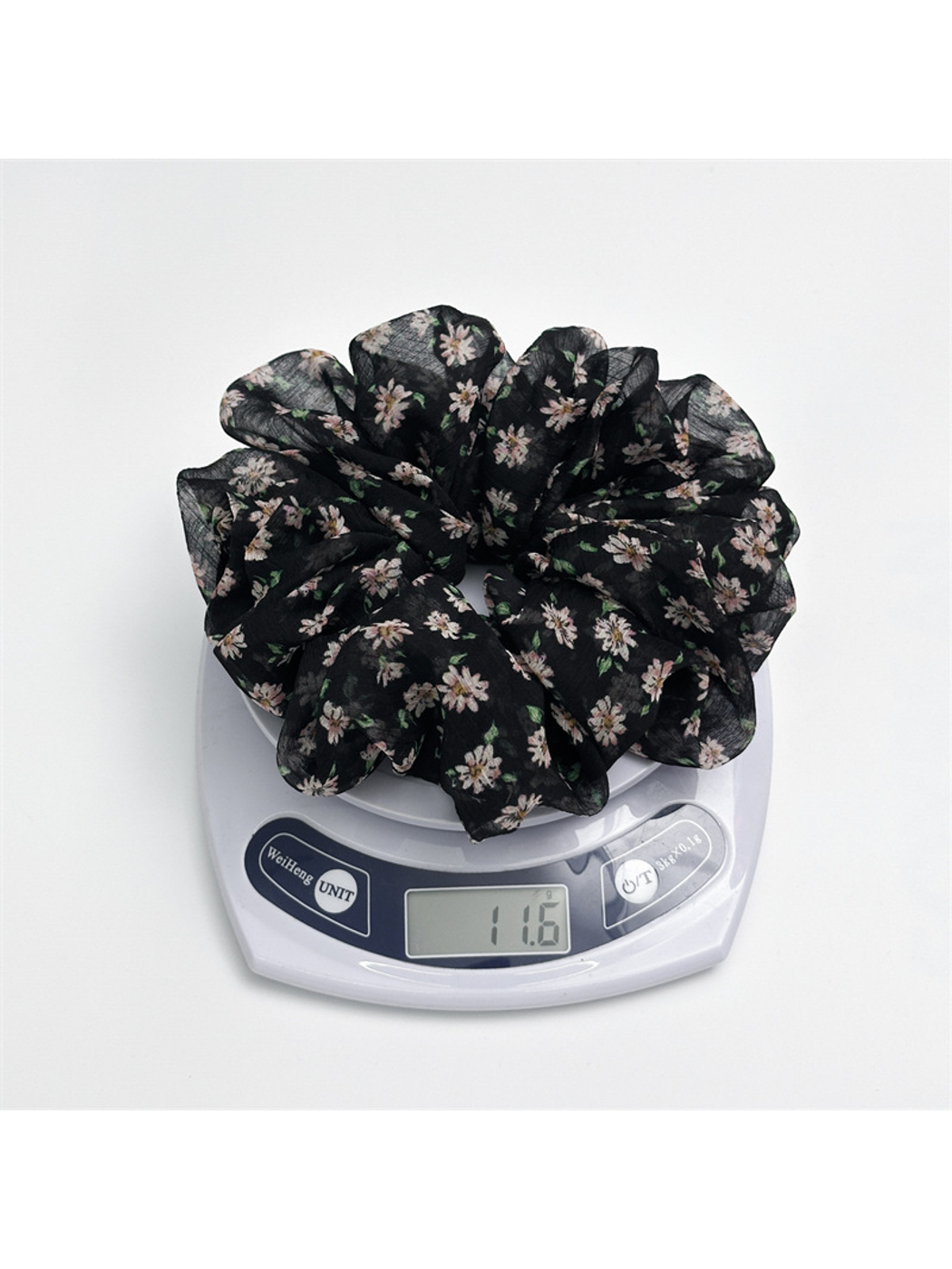 Gifty - High Elastic Floral Gathered Hair Scrunchie