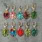 Keypus - Gradient Leaf Design Keychain Set