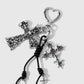 Keypus - Halloween Thorn Rose Skull Cross Keychain