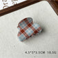 Beau - Modern Minimalist Plaid Hair Claw Clip