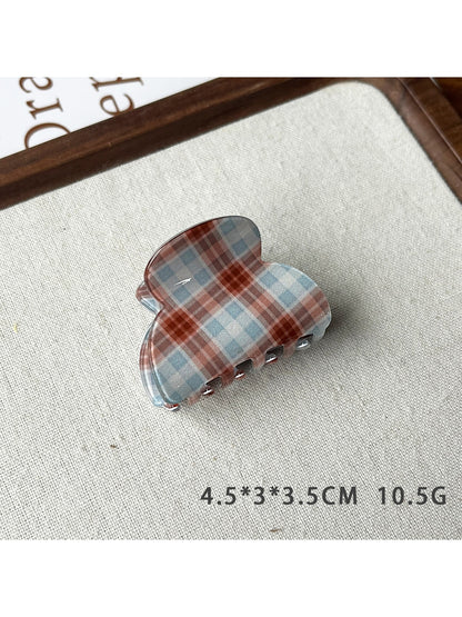 Beau - Modern Minimalist Plaid Hair Claw Clip