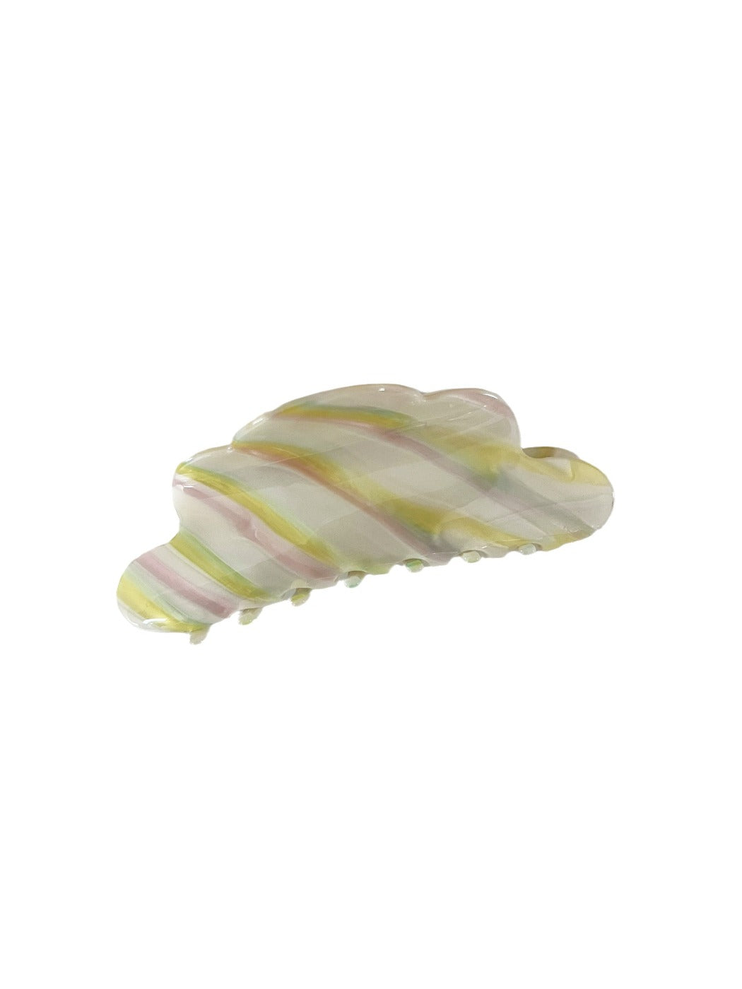 Beau - Striped Cloud-Shaped Hair Clip