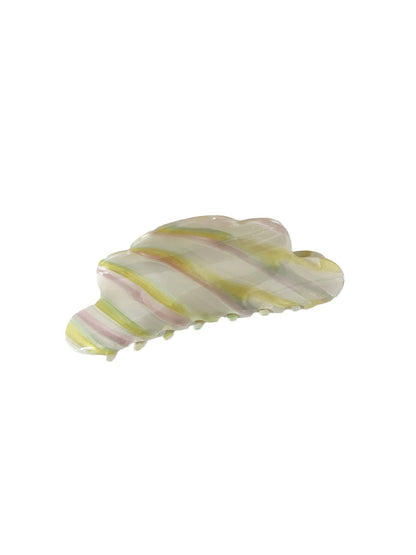 Beau - Striped Cloud-Shaped Hair Clip