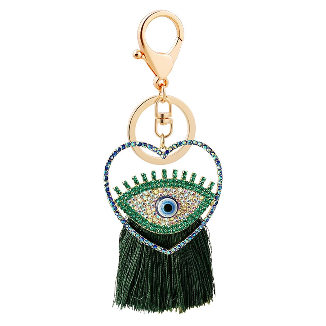 Keypus - Halloween Funny Blue Eye Tassel Keychain
