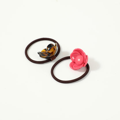 Gifty - Acetate Flower Hair Tie for High Ponytail Bun