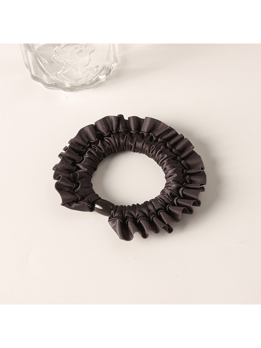 Gifty - Solid Color Satin Finish Ruffle Scrunchie