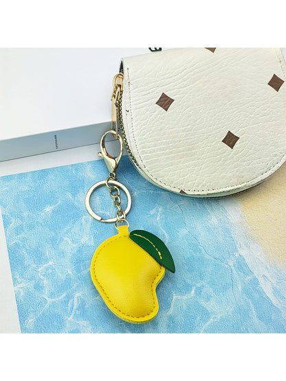 Keypus - Mango Shape Alloy and PVC Bag Charm Keychain