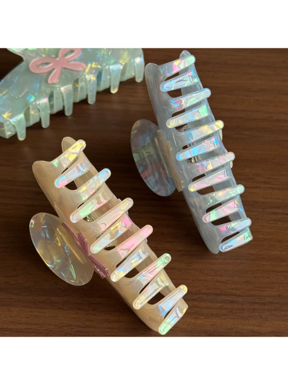 Beau - Iridescent Bow Acetate Claw Hair Clip