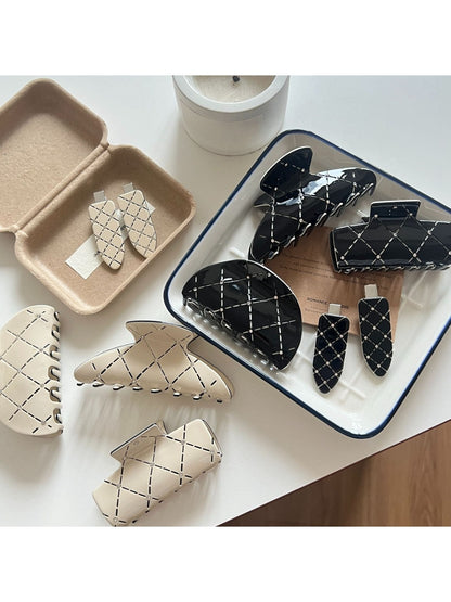 Beau - Elegant Versatile Plaid Barrette