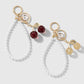 Keypus - Sparkly Cherry and Beaded Loop Keychain