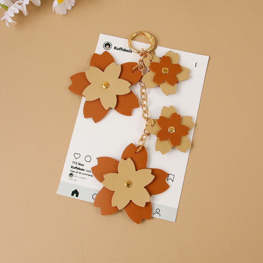 Keypus - Cherry Blossom PU Alloy Keychain