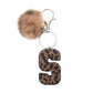 Keypus - Leopard Print Oil-Edged Letter Keychain