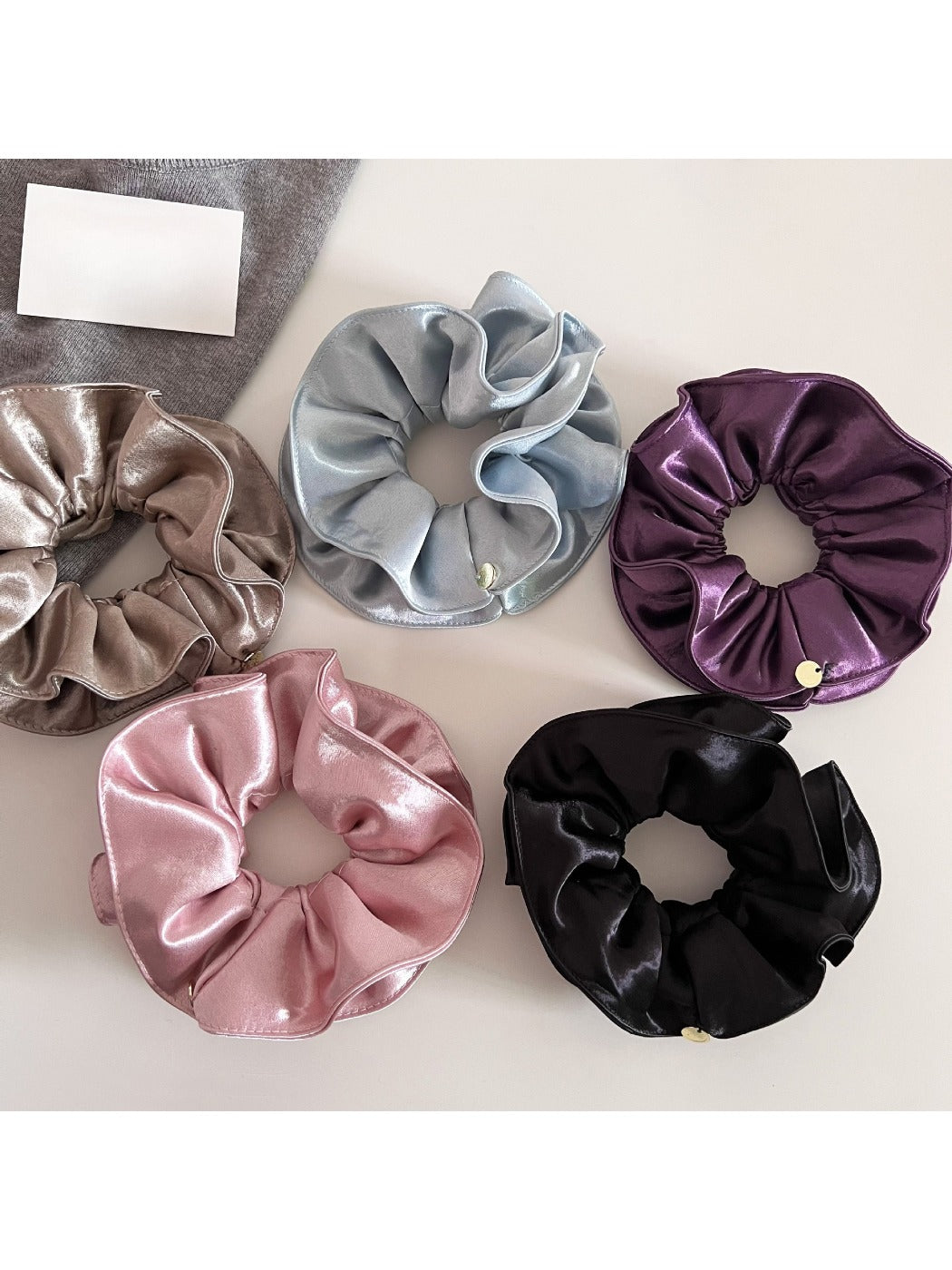 Gifty - Shimmery Double Layer Scrunchie Hair Tie